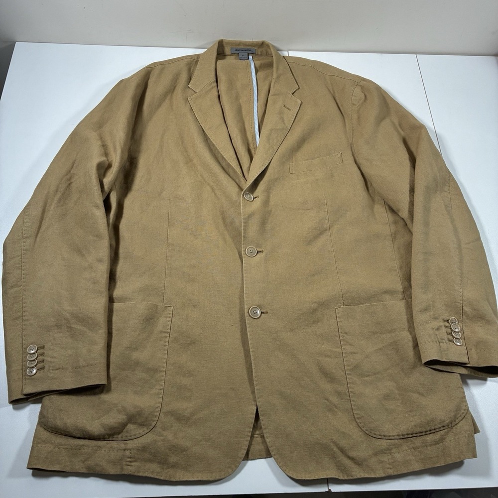 Johnston & Murphy Blazer XL 52 Linen Blend Unstructured Chore Barn Coat‎